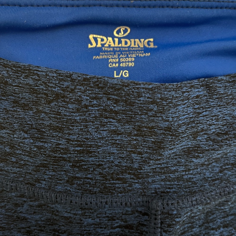Spalding Blue and Black Cropped Leggings